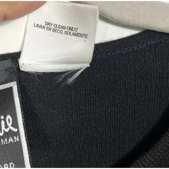 Lennie for Nina Leonard Wool Blend Sweater Maxi Dress Short Sleeve 2X Black New - Picture 9 of 9